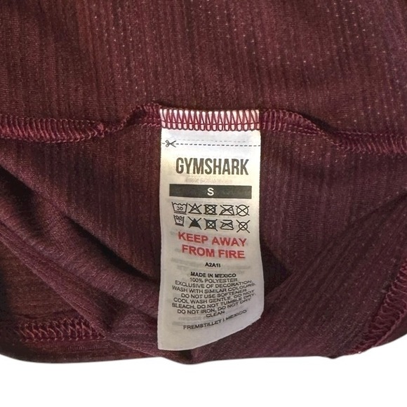 Gymshark Mens S Maroon Marl Athletic Performance T Shirt Short Sleeve Crew Neck - Picture 8 of 10